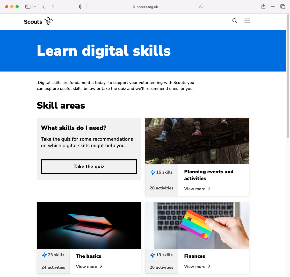 Scouts Digital Skills tool